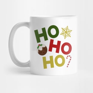 HO HO HO+Christmas Pudding, Candy, Snowflake Mug